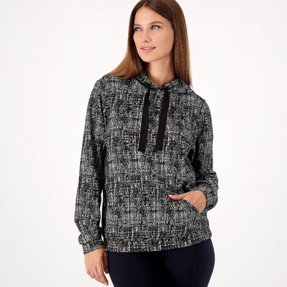 J Jason Wu Knit Plaid Hoodie Sweatshirt - Black (sz XX-Small) a523311 - Picture 2 of 5